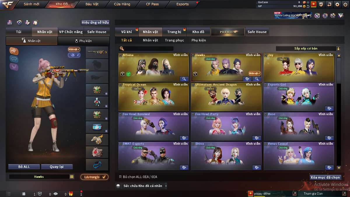 shop acc cf uy tin gia re